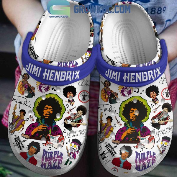 Purple Haze Jimi Hendrix Fan Love Crocs Clogs