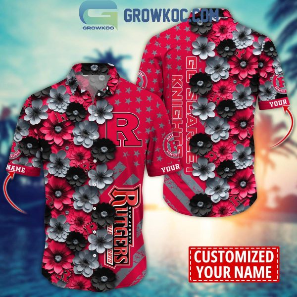 Rutgers Scarlet Knights Summer Flower Love Fan Personalized Hawaiian Shirt