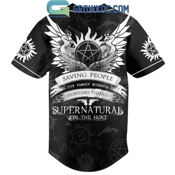Saving People The Family Business Supernatural Series Personalized Baseball Jersey