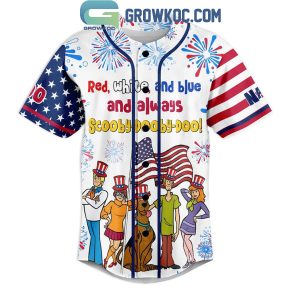 Scooby-Doo Red White And Blue And Always Scooby-Doo Personalized Baseball Jersey