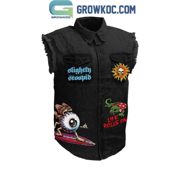 Slightly Stoopid This Weapon Of Destruction Sleeveless Denim Jacket