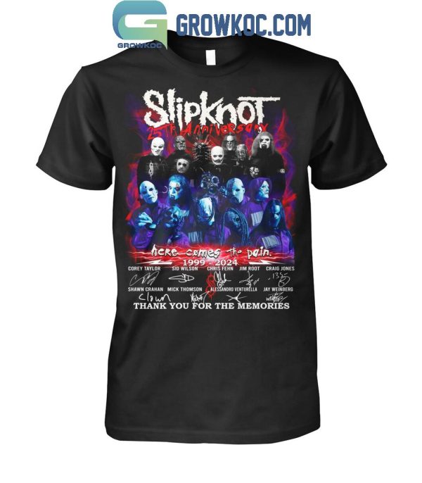 Slipknot Here Come The Pain 25th Anniversary T-Shirt