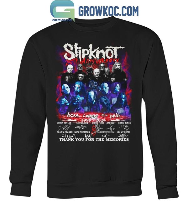 Slipknot Here Come The Pain 25th Anniversary T-Shirt