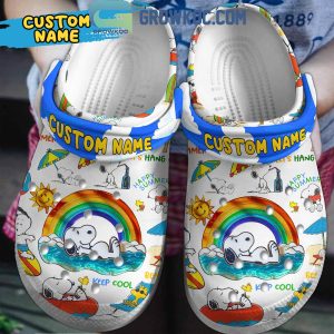 Snoopy Keep Cool Happy Summer Personalized Crocs Clogs