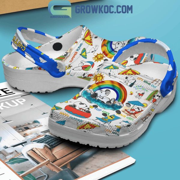 Snoopy Keep Cool Happy Summer Personalized Crocs Clogs