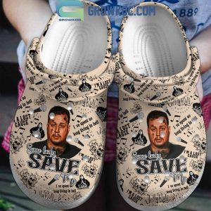 Somebody Save Jelly Roll Crocs Clogs Beige
