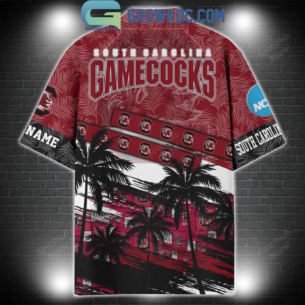 South Carolina Gamecocks Coconut Tree Summer Lover Personalized Hawaiian Shirt