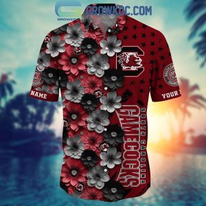 South Carolina Gamecocks Summer Flower Love Fan Personalized Hawaiian Shirt