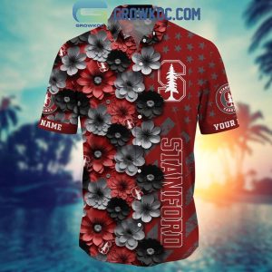 Stanford Cardinal Summer Flower Love Fan Personalized Hawaiian Shirt