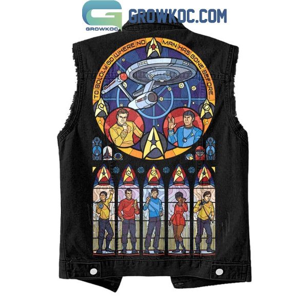 Star Trek The Next Generation Sleeveless Denim Jacket