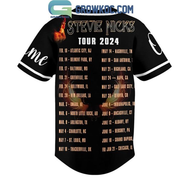Stevie Nicks Tour 2024 Personalized Baseball Jersey