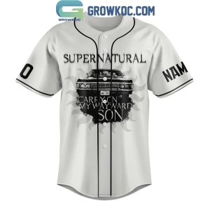 Supernatural Carry On My Wayward Son Personalized Baseball Jersey
