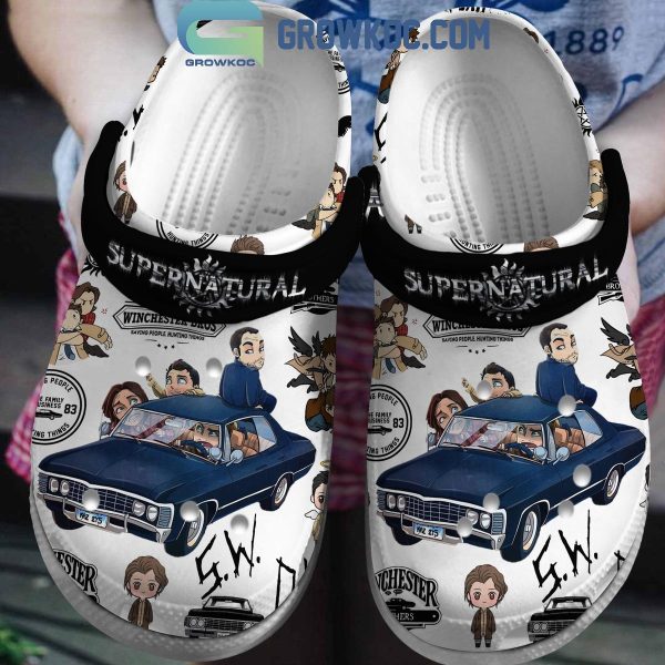 Supernatural Winchester Bros Saving People Hunting Things Fan Crocs Clogs