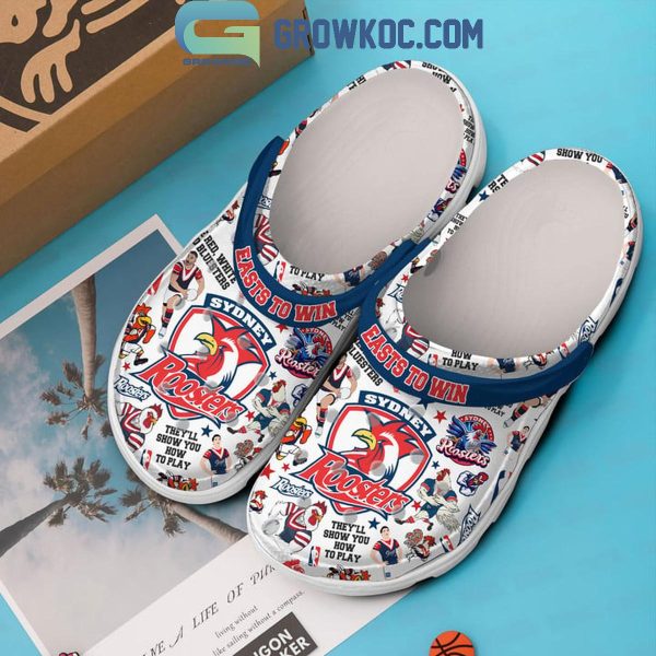 Sydney Roosters Easrs To Win The Red White And Bluesters Fan Crocs Clogs