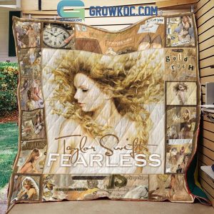 Taylor Swift Fearless Era Fleece Blanket Quilt