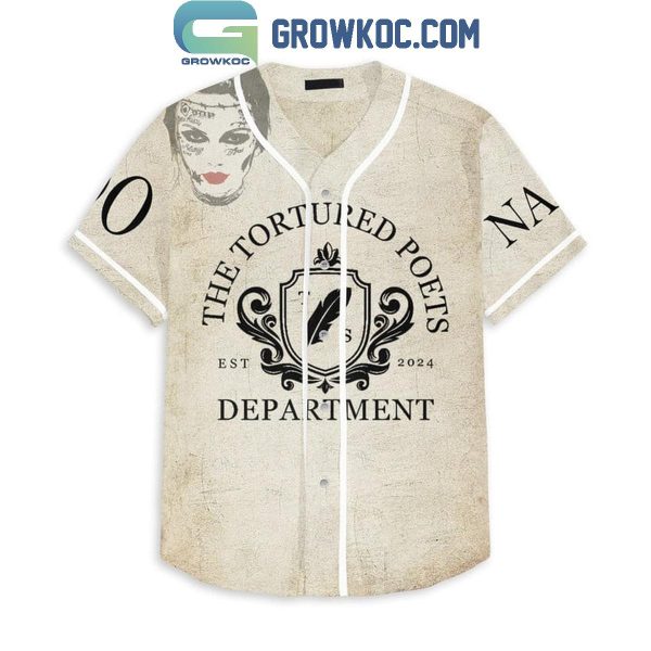 Taylor Swift In My TTPD Era Personalized Baseball Jersey White Version