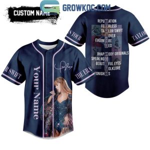 Taylor Swift Reputation Fearless Lover Navy Personalized Baseball Jersey