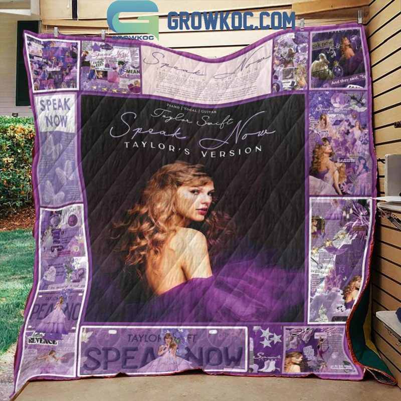 Taylor Swift Speak Now Era Taylor's Version Fleece Blanket Quilt - Growkoc