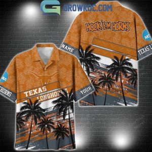 Texas Longhorns Coconut Tree Summer Lover Personalized Hawaiian Shirt