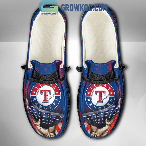 Texas Rangers American Proud Personalized Hey Dude Shoes