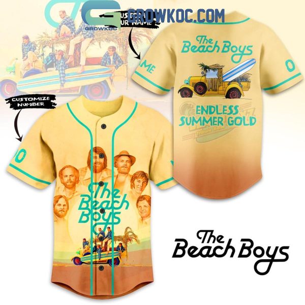 The Beach Boys Endless Summer Gold Personalized Baseball Jersey