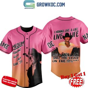 Tim McGraw Standing Room Only Tour 2024 Personalized Baseball Jersey