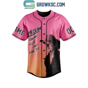 Tim McGraw Standing Room Only Tour 2024 Personalized Baseball Jersey