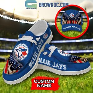 Toronto Blue Jays American Proud Personalized Hey Dude Shoes