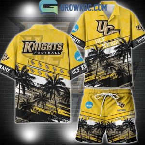 UCF Knights Coconut Tree Summer Lover Personalized Hawaiian Shirt