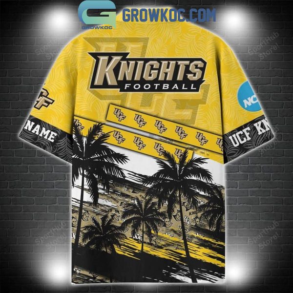 UCF Knights Coconut Tree Summer Lover Personalized Hawaiian Shirt