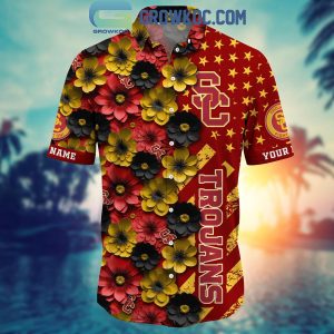 USC Trojans Summer Flower Love Fan Personalized Hawaiian Shirt