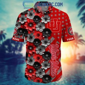 Utah Utes Summer Flower Love Fan Personalized Hawaiian Shirt