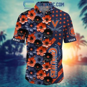 Virginia Cavaliers Summer Flower Love Fan Personalized Hawaiian Shirt