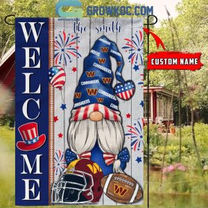 Washington Commanders Football Welcome 4th Of July Personalized House Garden Flag