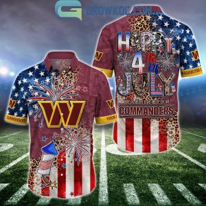 Washington Commanders Patriot Fan Happy 4th Of July Hawaiian Shirts
