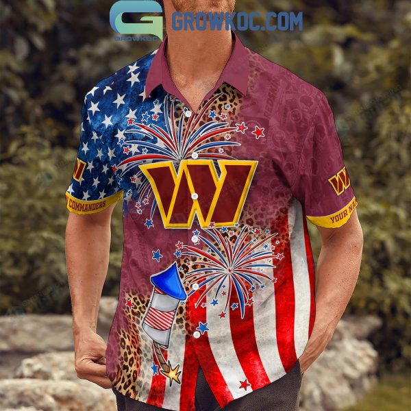 Washington Commanders Patriot Fan Happy 4th Of July Hawaiian Shirts