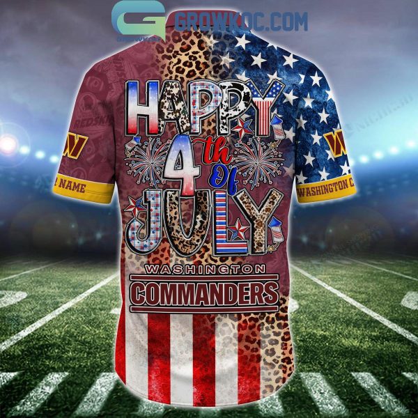 Washington Commanders Patriot Fan Happy 4th Of July Hawaiian Shirts