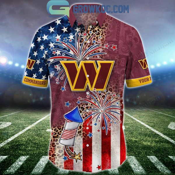 Washington Commanders Patriot Fan Happy 4th Of July Hawaiian Shirts