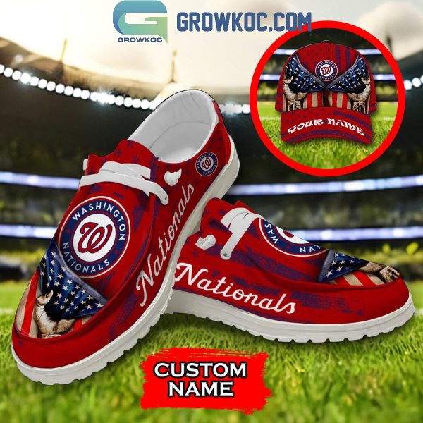 Washington Nationals American Proud Personalized Hey Dude Shoes