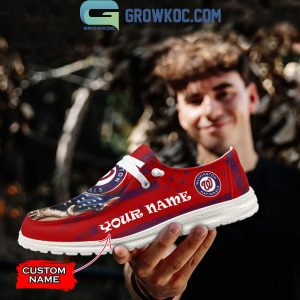 Washington Nationals American Proud Personalized Hey Dude Shoes