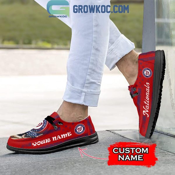 Washington Nationals American Proud Personalized Hey Dude Shoes