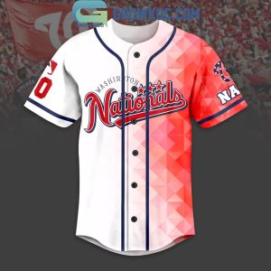 Washington Nationals Baseball Team Geometric Personalized Baseball Jersey