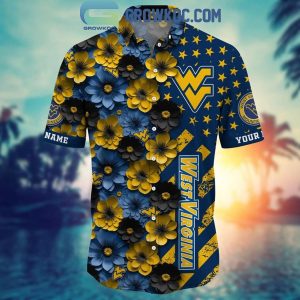 West Virginia Mountaineers Summer Flower Love Fan Personalized Hawaiian Shirt