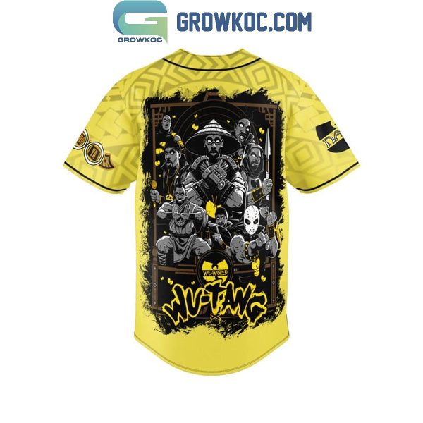 Wu Tang Clan Poster Personalized Baseball Jersey Yellow Design
