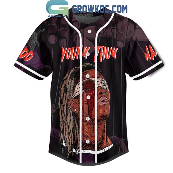 Young Thug Up With Jesus Down With Santa Personalized Baseball Jersey