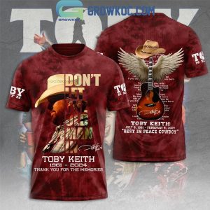 1961-2024 Toby Keith Rest In Peace And Thank You For The Memories Hoodie Shirts Red