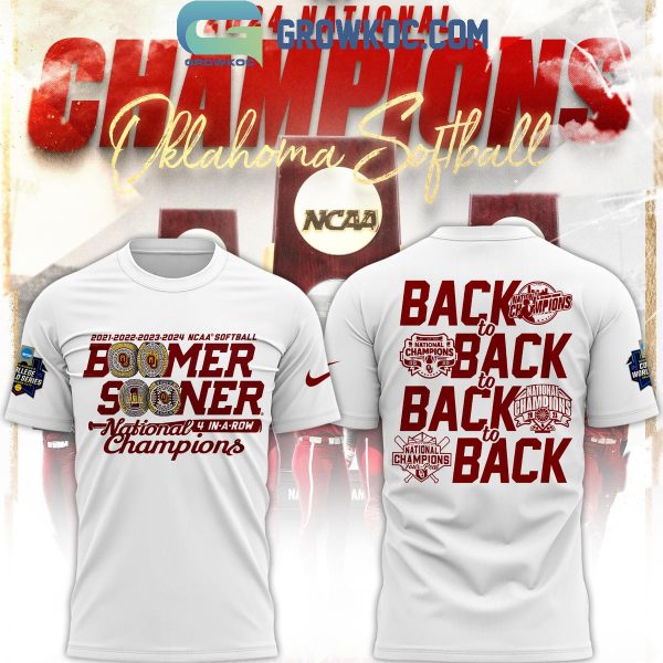 2024 Champions Oklahoma Sooners 4-In-A-Row Boomer Sooner Hoodie Shirts