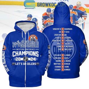 2024 Edmonton Oilers NHL Skyline Western Conference Champions Hoodie Shirt