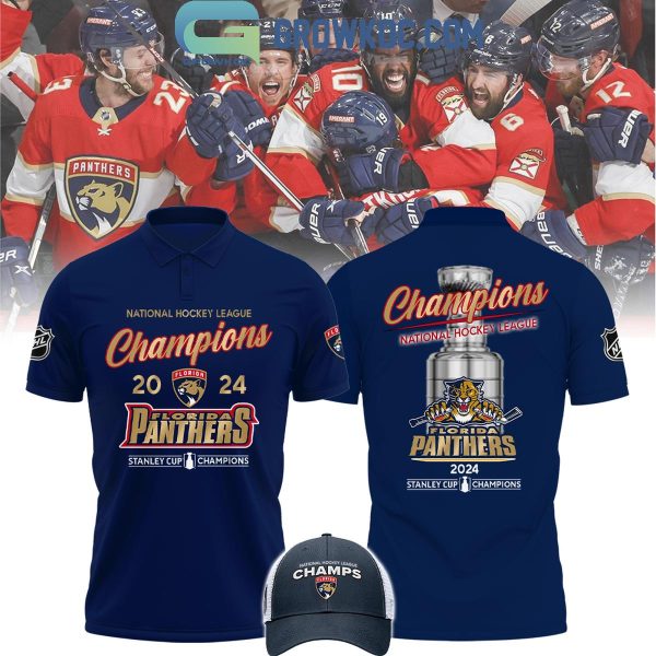 2024 Florida Panthers Stanley Cup Champions NHL Finals Polo Shirts