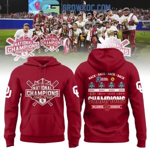 2024 National Champions Softball 4-Peat Oklahoma Sooners Fan Hoodie Shirts